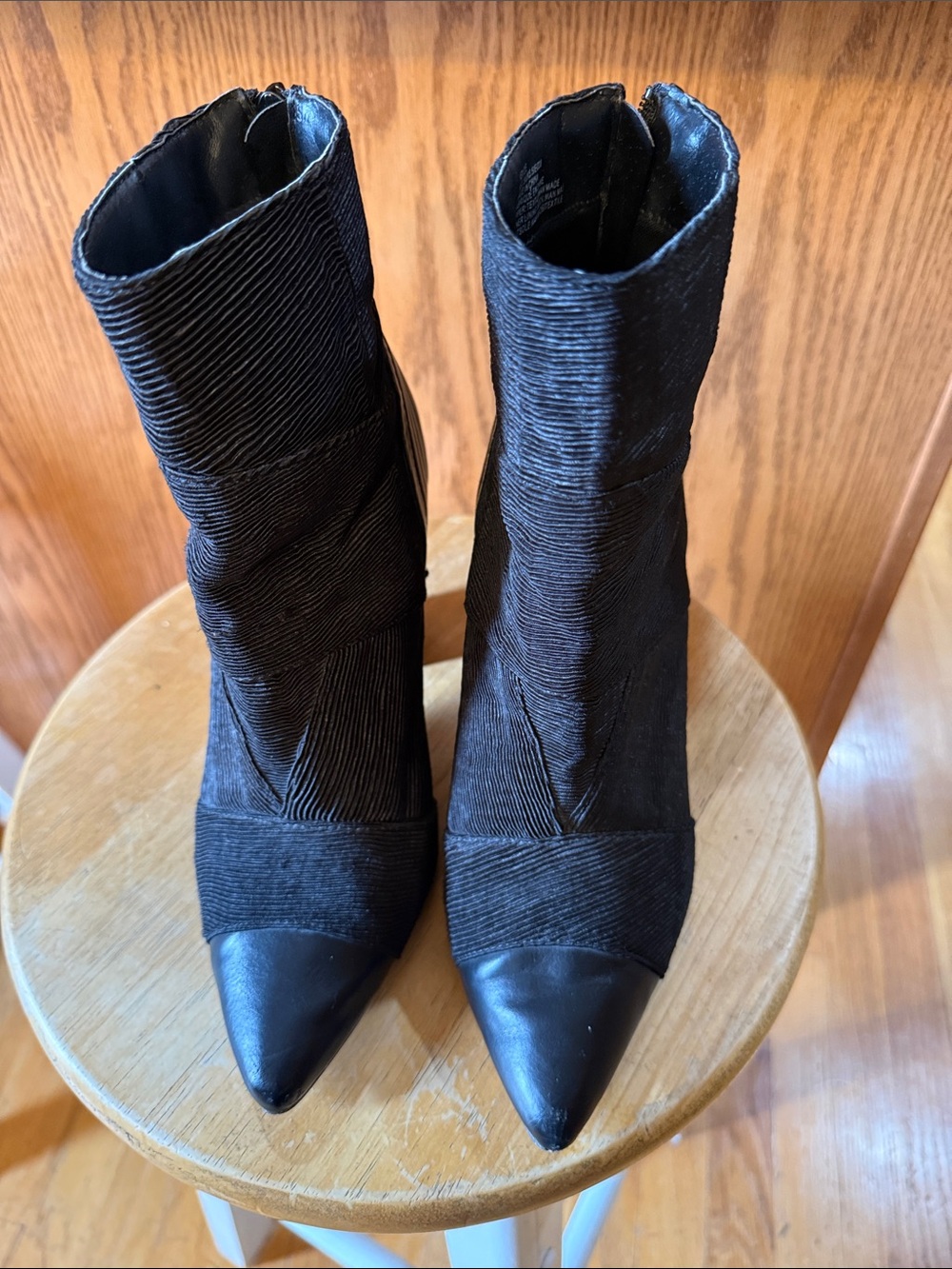 Textured Ankle Boots
